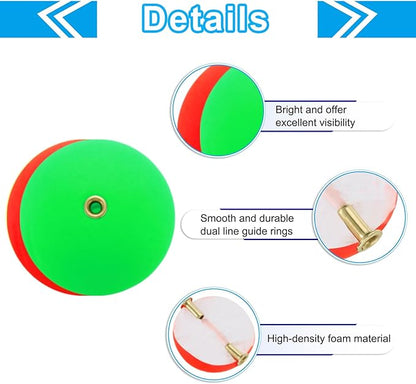 PATIKIL Fishing Bobber, Slip Foam Floats Buoy Rig Stoppers for Crappie Trout Bass Fishing