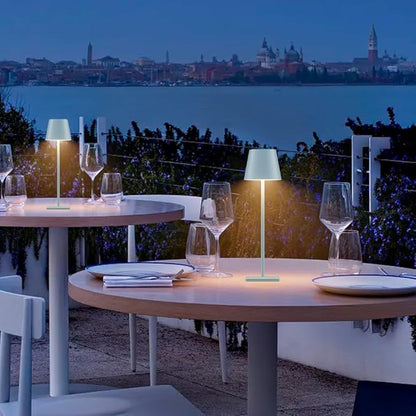 2 Packs Rechargeable LED Table Lamp,Outdoor Cordless Table Lamp Waterproof Portable, Stepless Dimmable Modern Lamp for Restaurant/Bedroom/Outdoor (Blue)