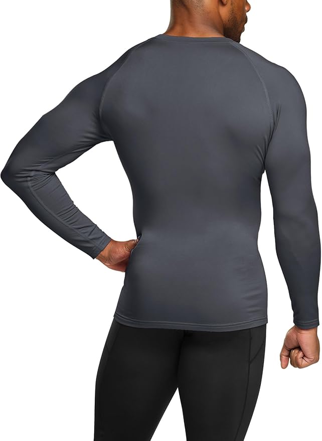 TSLA Men's Thermal Long Sleeve Compression Shirts, Athletic Base Layer Top, Winter Gear Running T-Shirt