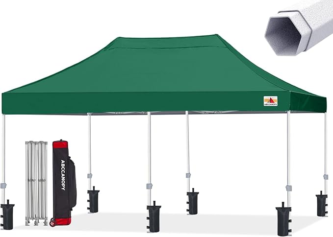 ABCCANOPY Commercial Pop Up Canopy Tent 10x20 Premium-Series, Forest Green