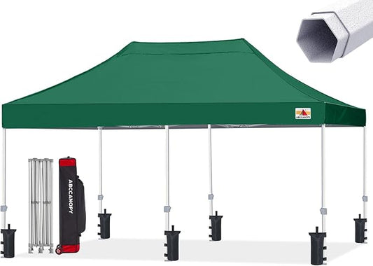 ABCCANOPY Commercial Pop Up Canopy Tent 10x20 Premium-Series, Forest Green