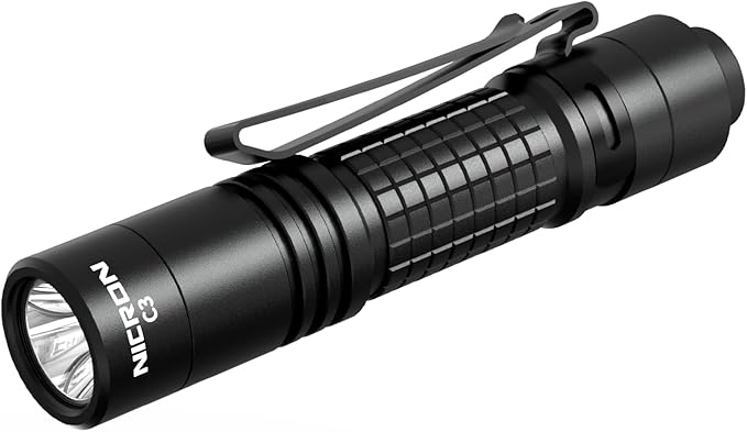 NICRON C3 1000 Lumens EDC Flashlight, Type-C Rechargeable AA Pocket Flashlight Compact High Lumens Handheld Light, Mini Flashlight for Home Outdoor Camping, Hiking, Runing