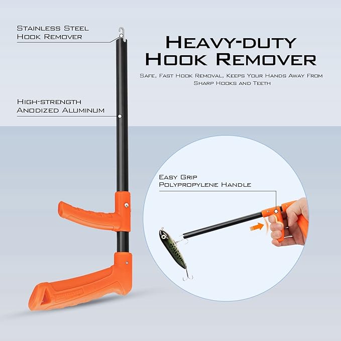 KastKing Brutus Fishing Net, Foldable Extendable Fish Landing Net, Lightweight & Portable Fishing Net with Soft EVA Foam Handle, Holds up to 44lbs/20KG, Fish-Friendly Mesh for a Safe Release