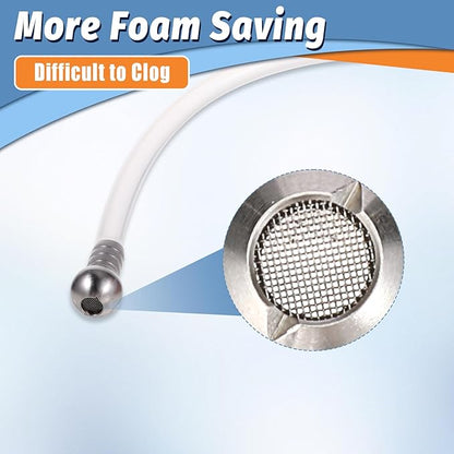 4 Pcs Foam Straws, 2 Pcs Foam Tube Suits Stainless Steel Filter Balls 10.2 Inch Cutting Transparent Straws Suitable for High Power Lance Filter Connections, Car Wash, Lance Tube