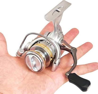 Compact Small Spinning Reels, 5.2:1 Gear Ratio, Ultra Smooth Powerful, CNC Aluminum Spool, 12+1 BB Light Weight for Ice, and Freshwater All Season Fishing