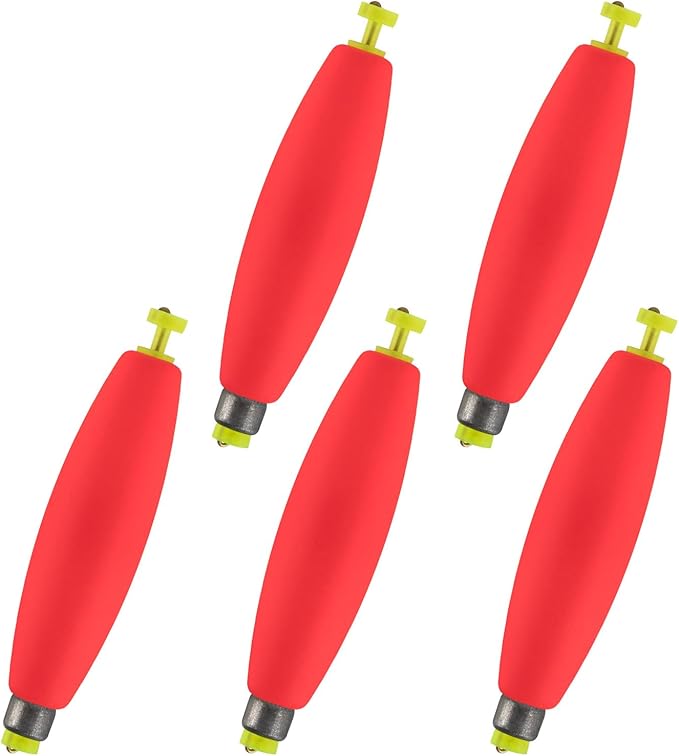 Dr.Fish Cigar Fishing Bobbers Weighted Fishing Floats EVA Foam Snap-On Spring Floats Fly Sea Boat Fishing for Bass Trout Panfish Bluegills