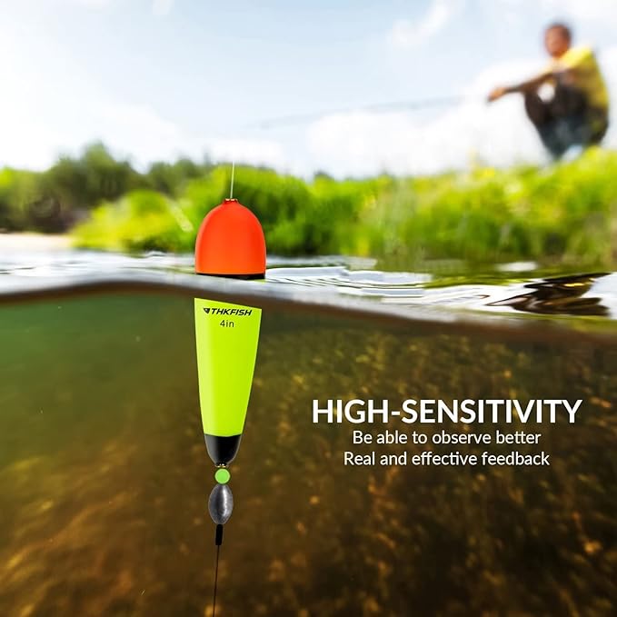 THKFISH Slip Bobbers Floats EVA-Slider-Bobbers Slip Corks for Sea Fishing Catfish Bobbers Assortment Freshwater 4PCS 4", 6", 7"