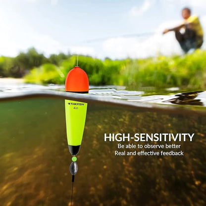 THKFISH Slip Bobbers Floats EVA-Slider-Bobbers Slip Corks for Sea Fishing Catfish Bobbers Assortment Freshwater 4PCS 4", 6", 7"