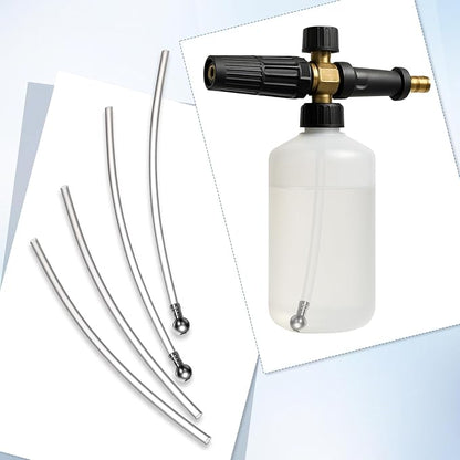 4 Pcs Foam Straws, 2 Pcs Foam Tube Suits Stainless Steel Filter Balls 10.2 Inch Cutting Transparent Straws Suitable for High Power Lance Filter Connections, Car Wash, Lance Tube