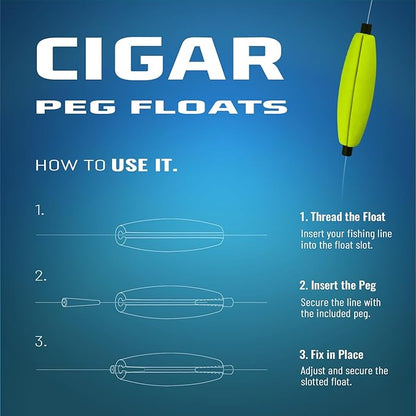 Narcissus Fishing Slotted Peg Float – Slip Bobbers for Fishing, Catfishing Tackle, Fishing Bobbers for Bass, Santee Rig, Easy Line Insertion, No Threading