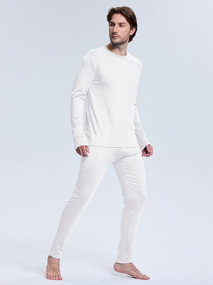 VZV 3 Set Thermal Underwear for Men Fleece Lined Long Johns Mens Thermals Top and Bottom Set Base Layer for Cold Weather