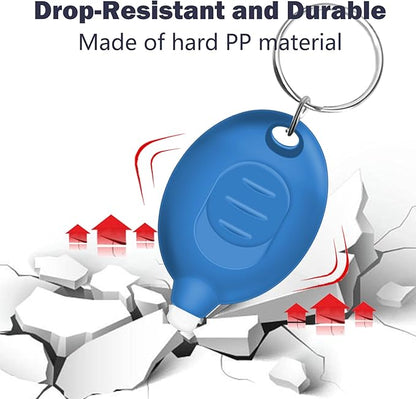 Mini LED Blue Light Keychain Flashlight, 12 Lumens Small Portable Pocket Torch, Ultra Bright Micro LED Keychain Light for Everyday Carry (6PCS)