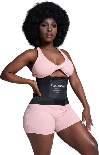 Hourglass Waist Trainer for Women – Adjustable Sweat Band for Stomach, Tummy Control & Workout Waist Trimmer