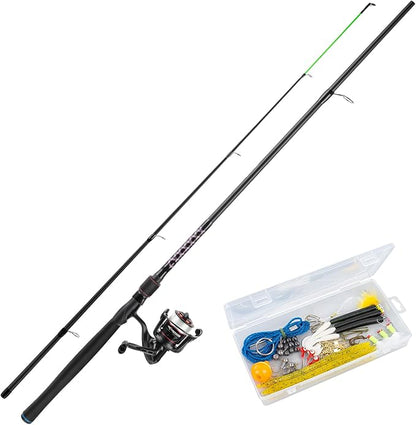 KastKing Brutus Fishing Rod and Reel Combo, Spinning & SpinCast Combo, Custom Tackle Kit, Pre-Spooled Line, Brute Tuff 2Pc Blanks, Stainless Steel Guide, EVA Handles, Custom Graphite Reel Seat