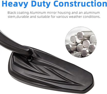 Black Sportster Mirrors for Harley Road King Street Electra Glide Dyna Softail Road Glide Motorcycle Rearview 1982-2019 2020 2021 2022 (Black Irregular)