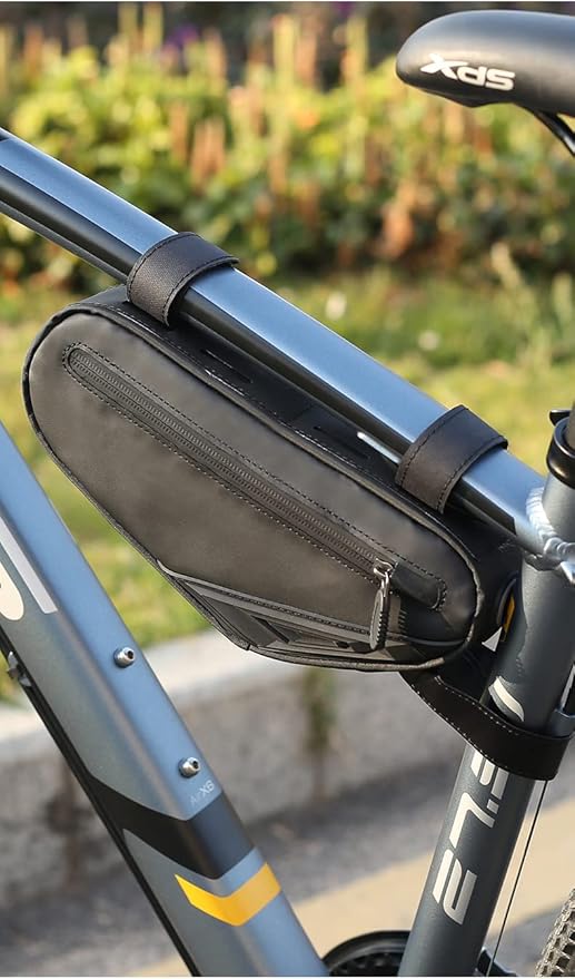 Cool Change Bike Bag Top Tube, Bike Frame Bag Triangle Waterproof Bicycle Under Tube Bag for MTB Road Bike, Cycling Accessories
