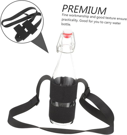 KESYOO Adjustable Water Bottle Carrier Strap with Elastic Shoulder Sling for Hiking Walking Biking Portable Protective Sleeve Compatible Bottles
