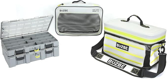 BUZBE Swarm Breeze 28 - Breathable Modular Tackle Bag with Basic Boxes and Quik Qube Breeze
