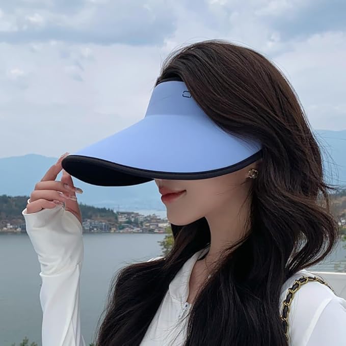 Sun Hats for Women Wide Brim UPF 50+ UV Protection Summer Beach Cap Adjustable Packable Sport Visors Tennis Golf