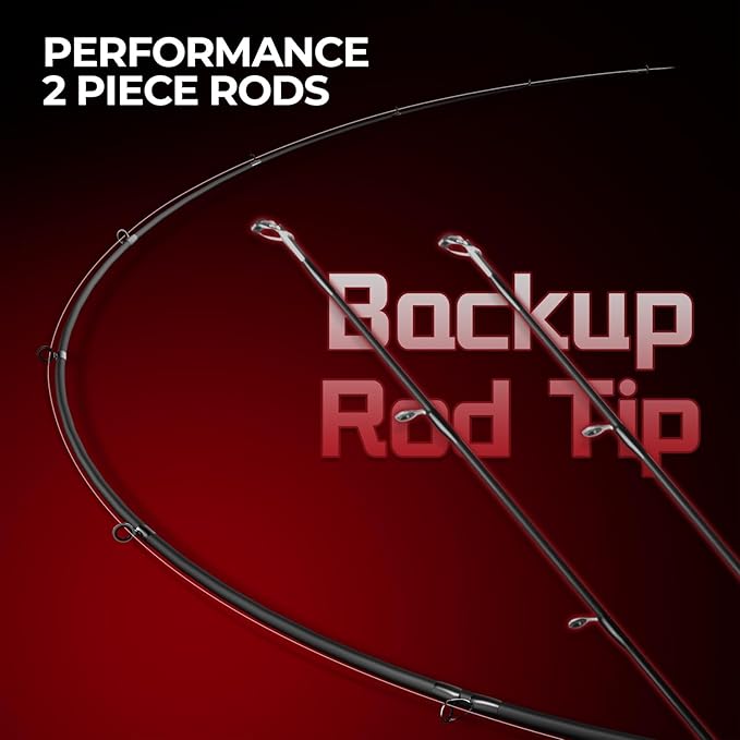 KastKing Royale Legend II Twin Tip Fishing Rod and Reel Combos, Spinning & Casting Combo, IM6 Graphite 2Pc Blanks, Extra Backup Tip Section, Stainless-Steel Guides, KastFlex Technology, EVA Handles