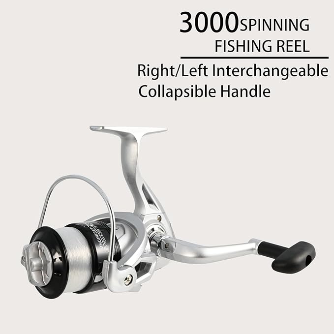 Fishing Pole Combo, 6.9ft 2Pcs Telescopic Rods Set, Collapsible Carbon Fiber Fishing Rods, 2PCS Spinning Reel Set with Carrier Bag Freshwater Fishing Rod and Reel Combos Kits