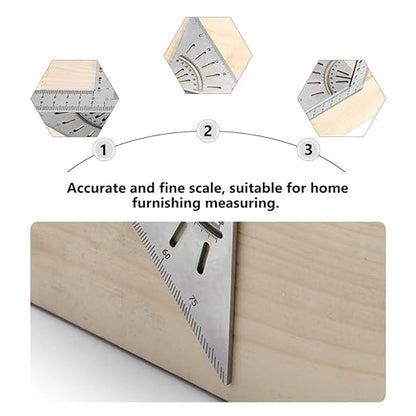 Stainless Steel Woodworking Ruler for Carpentry Marking and Measuring Angle Tool for Precise Cutting and Layout Practical Carpenter Level and Marking Gauge