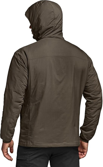 CQR Men's Lightweight Insulated Jacket, Windproof Packable Water Resistant Warm Active Coat for Hiking Work Outdoor Tactical