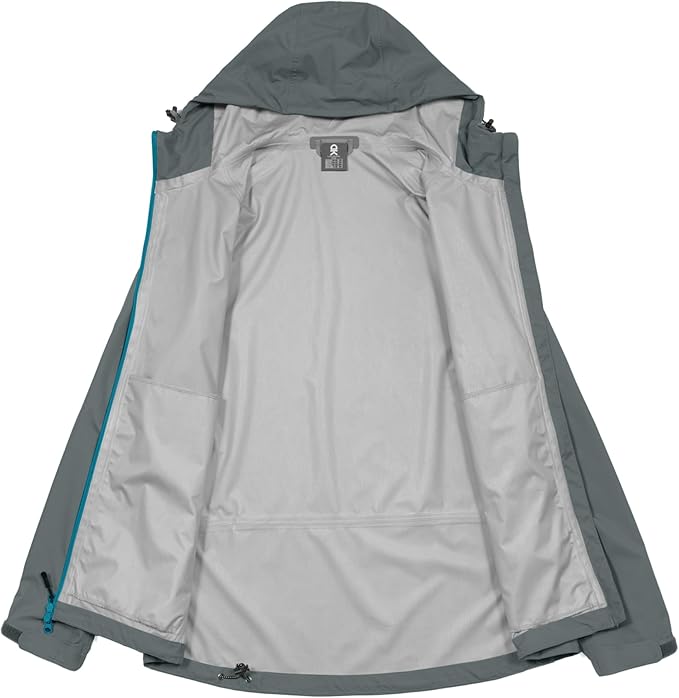 Little Donkey Andy Men's Waterproof Rain Jacket Outdoor Lightweight Rain Shell Coat for Hiking,Golf,Travel