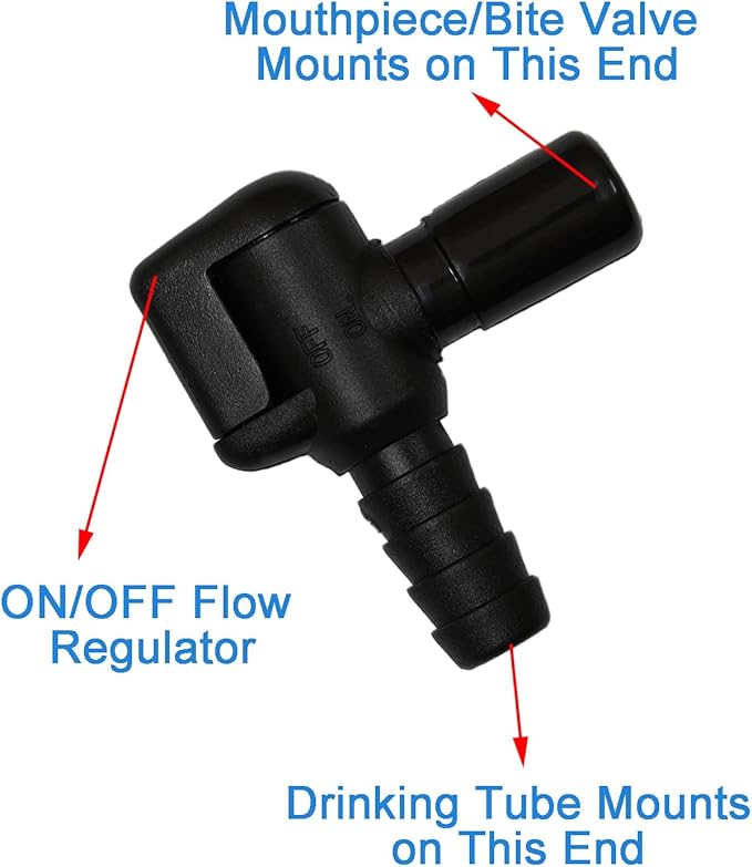 Bite Valve Replacement Mouthpiece Fit for Hydration Pack Bladder Water Backpack and Most Brands(4-Pack), with Shutoff Valve and Tube O-Ring
