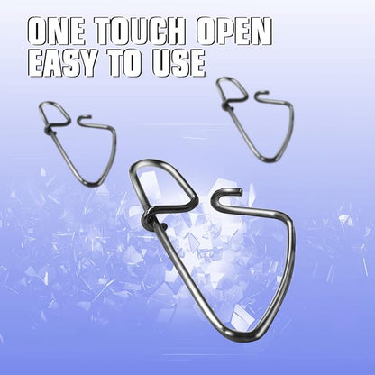 AMYSPORTS Stainless Quick Fishing Snap Kit Power Clip Fishing Snap Saltwater Corrosion Resistance Snaps Swivels Lock Freshwater Connector