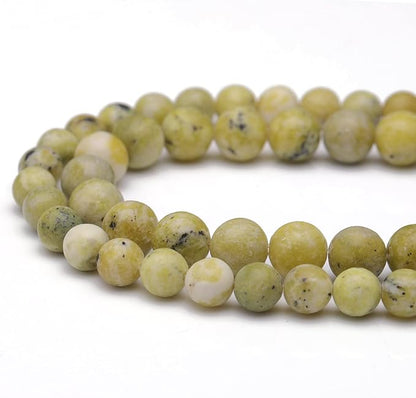 Youngbling Natural Gemstone Beads for Jewelry Making,6mm Chinese Jade Polished Round Smooth Stone Beads for Bracelet Necklace 15 Inch(Chinese Jade,6mm)