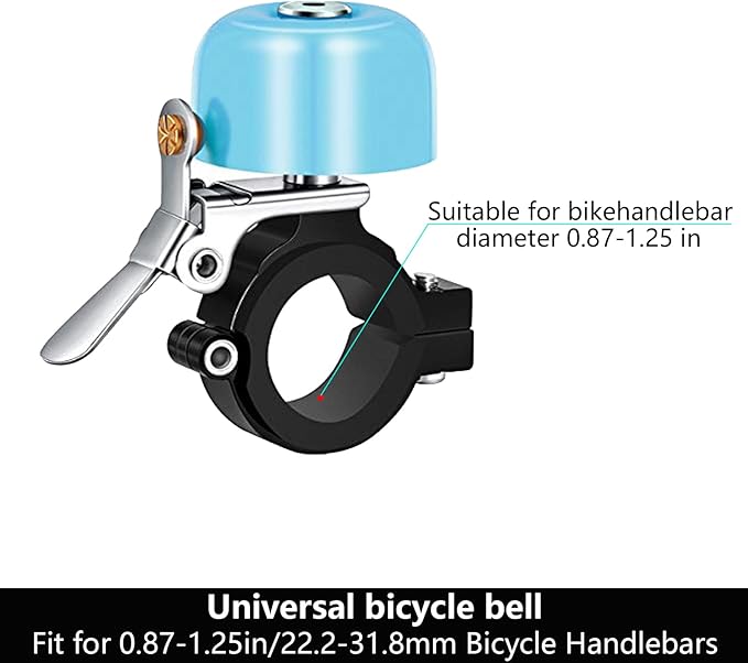 Greallthy Bike Bell Classic Brass Bicycle Bell,Bike Bells for Adults Kids, Loud Retro Bell for Road & Mountain Bikes, Universal Handlebar Fit.