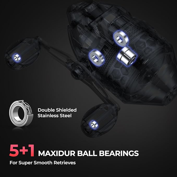 KastKing Brutus Fishing Rod and Reel Combo, Spinning & SpinCast Combo, Custom Tackle Kit, Pre-Spooled Line, Brute Tuff 2Pc Blanks, Stainless Steel Guide, EVA Handles, Custom Graphite Reel Seat