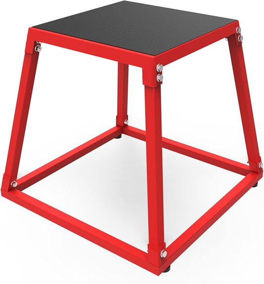 Heavy-Duty Steel Reinforced Jump Box -12 "Anti-Slip Sports Reinforcement Box, Fitness Box Jump, Exercise Step Platform, Strength Training, Suitable for Home and Gym