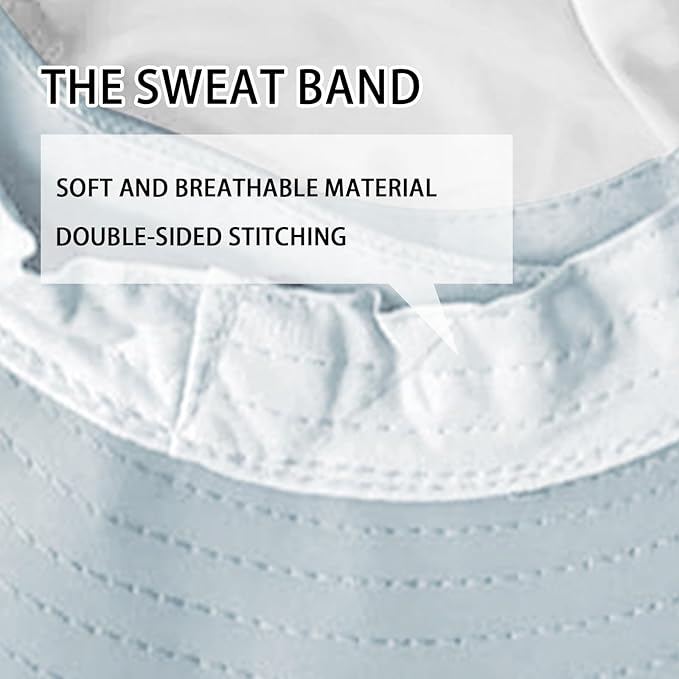 Sun Hats for Men Women Fishing Hat UPF 50+ Breathable Wide Brim Bucket Hats Summer UV Protection Safari Hat with Neck Flap