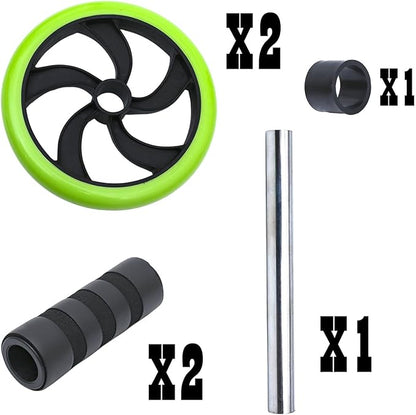 AB Wheel Roller, Exercise Abdominal Fitness Wheel, Work-out Strength-Training Roller, 11"W