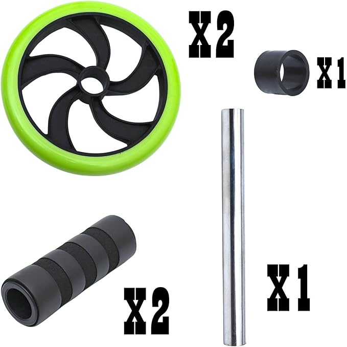 AB Wheel Roller, Exercise Abdominal Fitness Wheel, Work-out Strength-Training Roller, 11"W