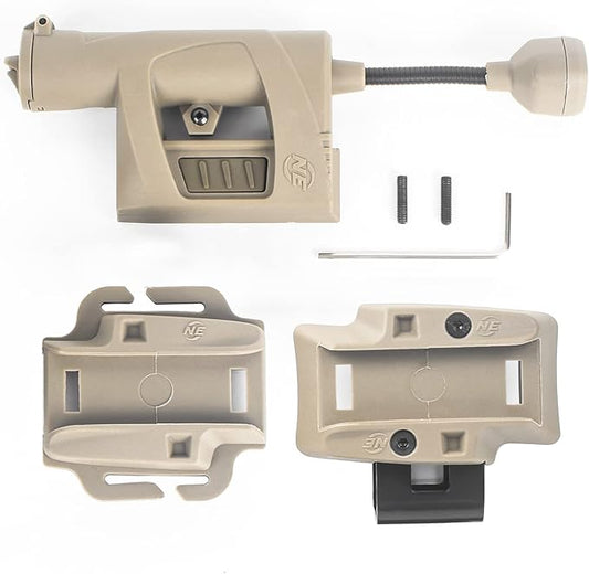 Tactical Helmet Light, IR Red Green White 4 in 1 LED Outdoor Survival Signal Lamp, with 2 Replaceable Helmets Accessories for Hunting Training