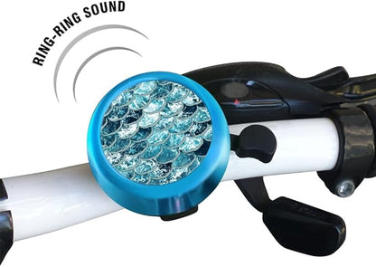 WIRESTER Blue Aluminum Round Bike Bell, Classic Ring Bicycle Bell, Bike Accessories Bell Ring for Adults Kids Girls Boys