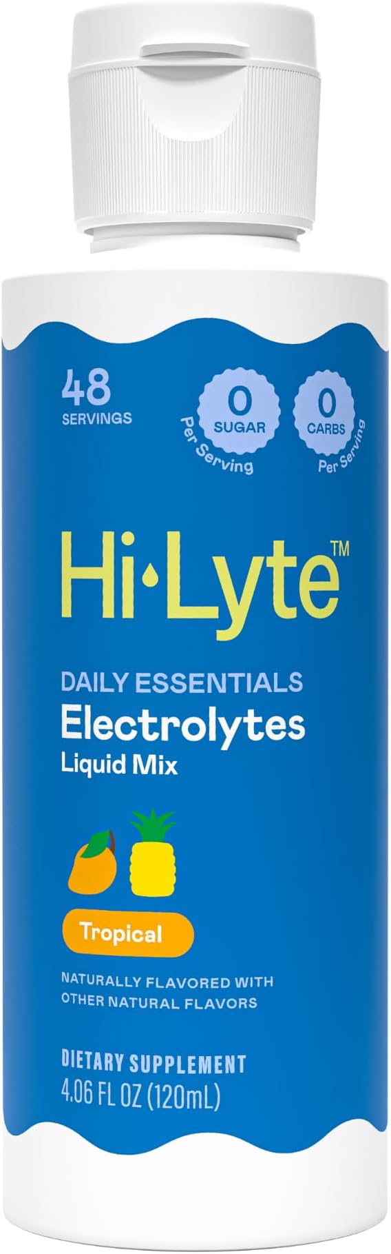 Hi-Lyte Electrolytes for Fasting, Immune Support and Rapid Hydration | Tropicals | NO Calories NO Sugar | 20%+ More Potassium, Magnesium & Zinc