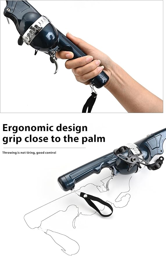 Portable Travel Fishing Rod, Integrated Rod and Wheel, Carbon Fiber-The Whole Rod is 25cm/0.82ft Long After Folding, Built-in Fishing Roller, and Comes with Fishing line.