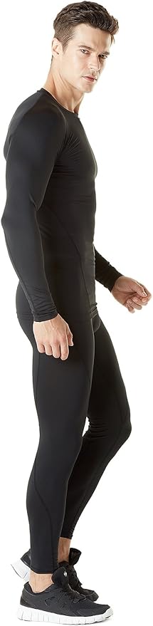 TSLA Men's Thermal Long Sleeve Compression Shirts, Athletic Base Layer Top, Winter Gear Running T-Shirt