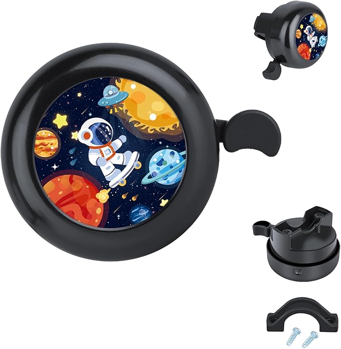 MZELQ Bicycle Bell Cute Clear Sound Adjustable Size Aluminum Bike Accessories Bell Ring for Girls Women Kids Adults