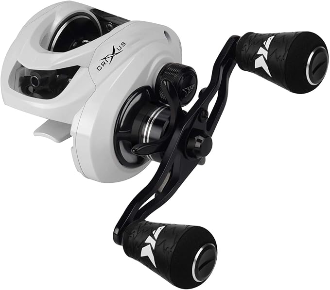 KastKing Crixus Fishing Rod and Reel Combo, High Performance Spinning & Baitcaster Combo, IM6 Graphite 2Pc Blanks, Zirconium Oxide Rings, SuperPolymer Handle, Lightweight Reel with Aluminum Spool