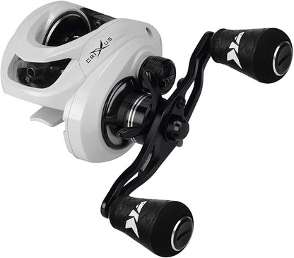 KastKing Crixus Fishing Rod and Reel Combo, High Performance Spinning & Baitcaster Combo, IM6 Graphite 2Pc Blanks, Zirconium Oxide Rings, SuperPolymer Handle, Lightweight Reel with Aluminum Spool