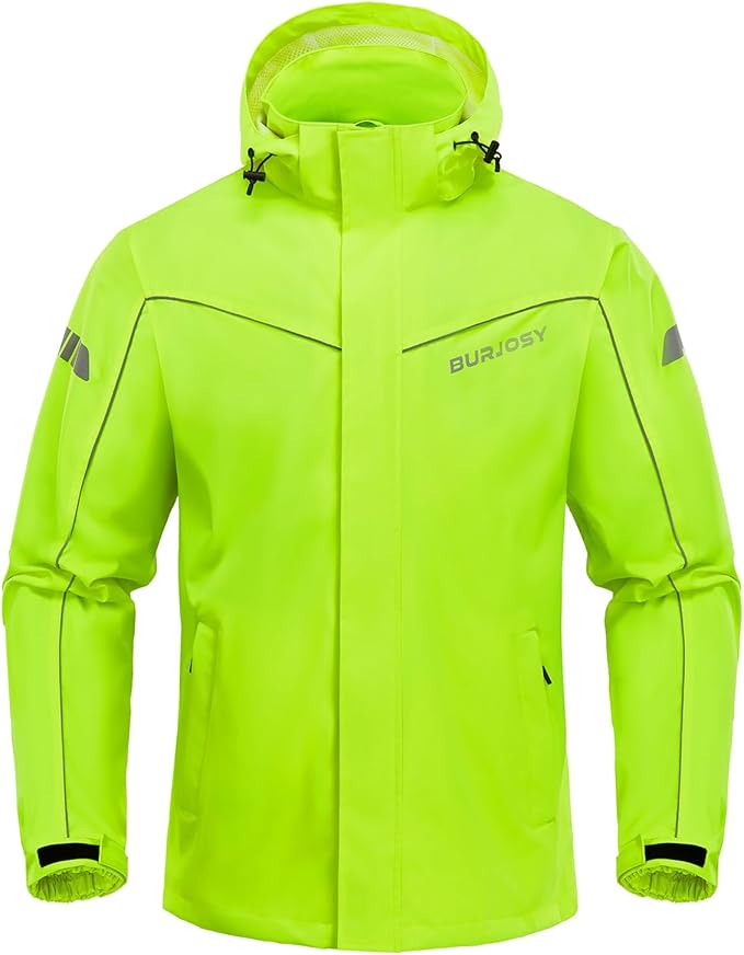 Rain Suit for Men, Packable Waterproof Rain Jacket & Pants, Reflective Raincoat Rain Gear for Outdoor Golf Hiking Fishing