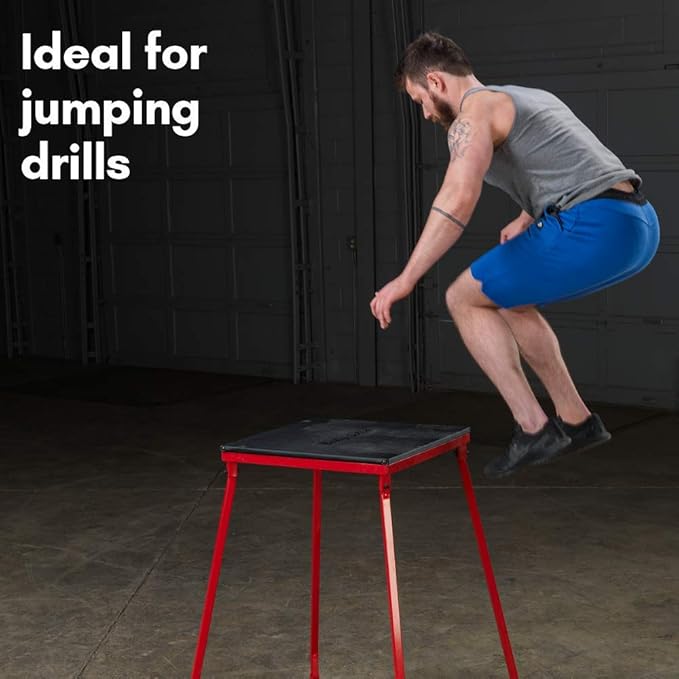 Body-Solid Tools Steel Frame Plyo Box - Ideal for Plyometric Jump Box Workouts, Step Up Exercises - Essential Equipment for Home Gym