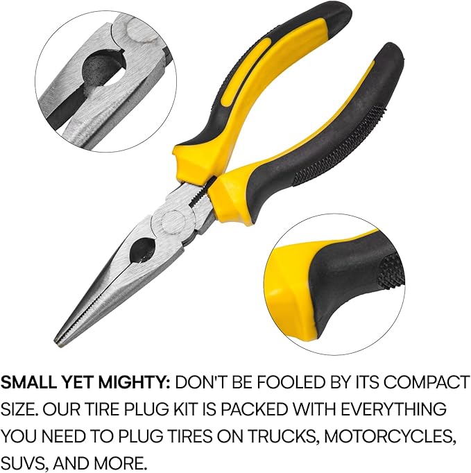 Boulder Tools - Compact Tire Repair kit with Molle Storage Pouch. Heavy Duty Universal Tire Plug Kit, Easily Stores Inside Your UTV, ATV, Truck, Motorcycle, Overlanding Gear or RV