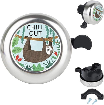 MZELQ Bicycle Bell Cute Clear Sound Adjustable Size Aluminum Bike Accessories Bell Ring for Girls Women Kids Adults