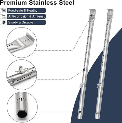 Criditpid Grill Replacement Parts for Charbroil 463242516 463242515 463367016 463355220, Cooking Grates, Emitter Plates, Burners, Heat Plates, Crossover Tubes & Ignitors for Charbroil Commercial Grill